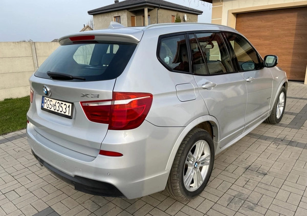 BMW X3 cena 76500 przebieg: 172500, rok produkcji 2012 z Rogoźno małe 254